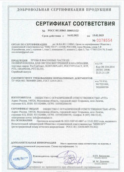 15.11.2024 Ейск - Трубы и фасонные части из полипропилена для внутренней канализации